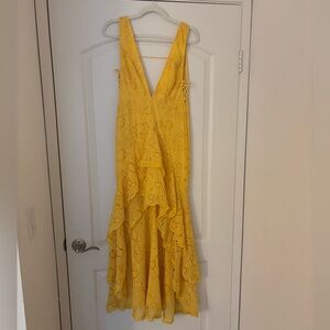 Free People High-Low Yellow Lace Dress